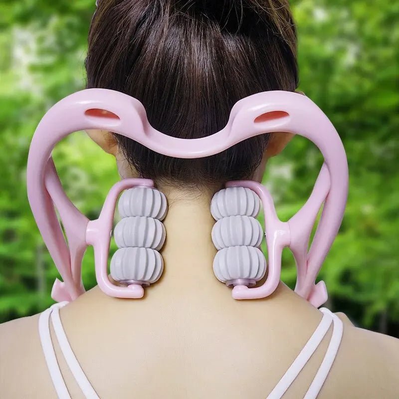 Manual Neck and Shoulder Massager with Kneading Rollers - TRENDVYO