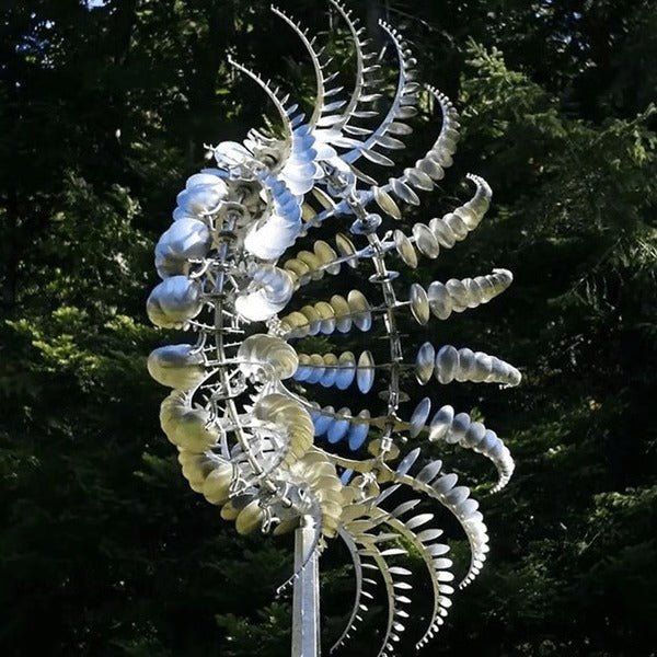 Metal Garden Windmill - Dual Motion Decorative Wind Spinner for Unique Garden Decor & Perfect Gift - TRENDVYO