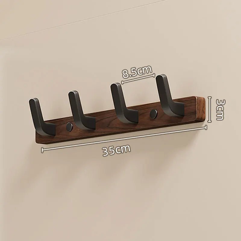 Minimalist Wall-Mounted Coat Hook with Wood & Metal Coat Holder - TRENDVYO