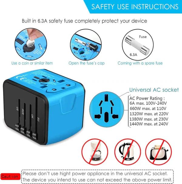 Multi-Port Travel Adapter - TRENDVYO