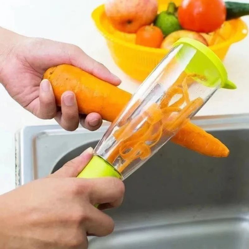 Multifunction Apple and Vegetable Peeler with Storage Tube - TRENDVYO
