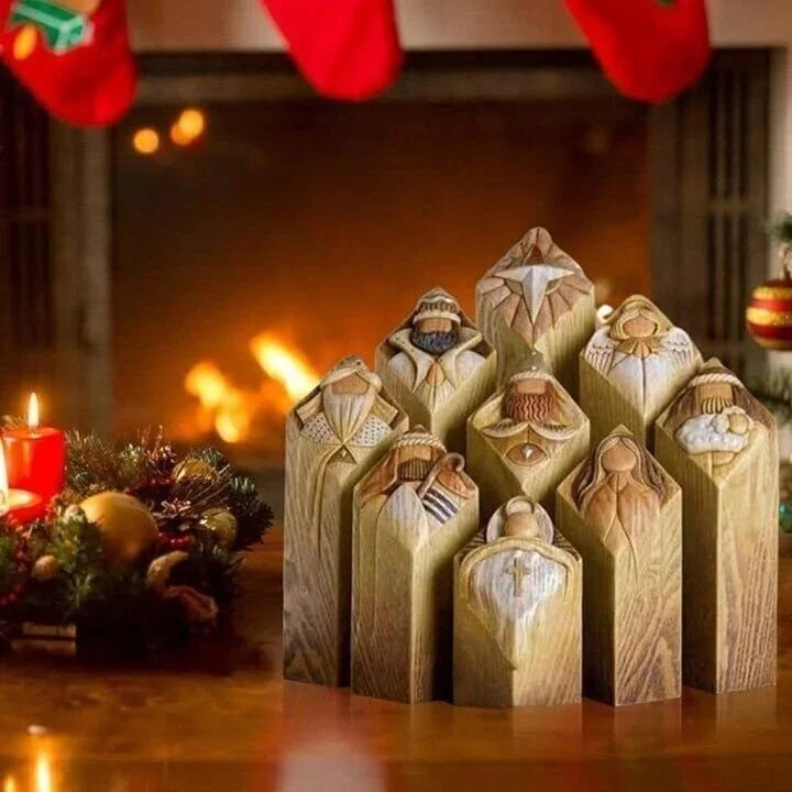 Nativity Scene Column Statues - TRENDVYO
