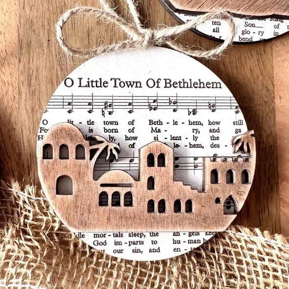 Nativity-Themed Music Sheet Ornament Collection - TRENDVYO