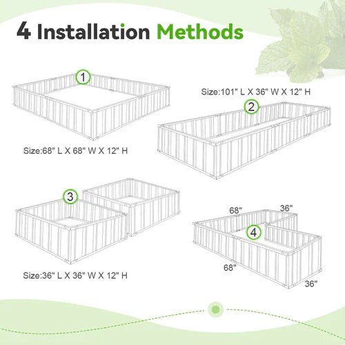 Outdoor Flower Vegetable Raised Garden Bed - TRENDVYO