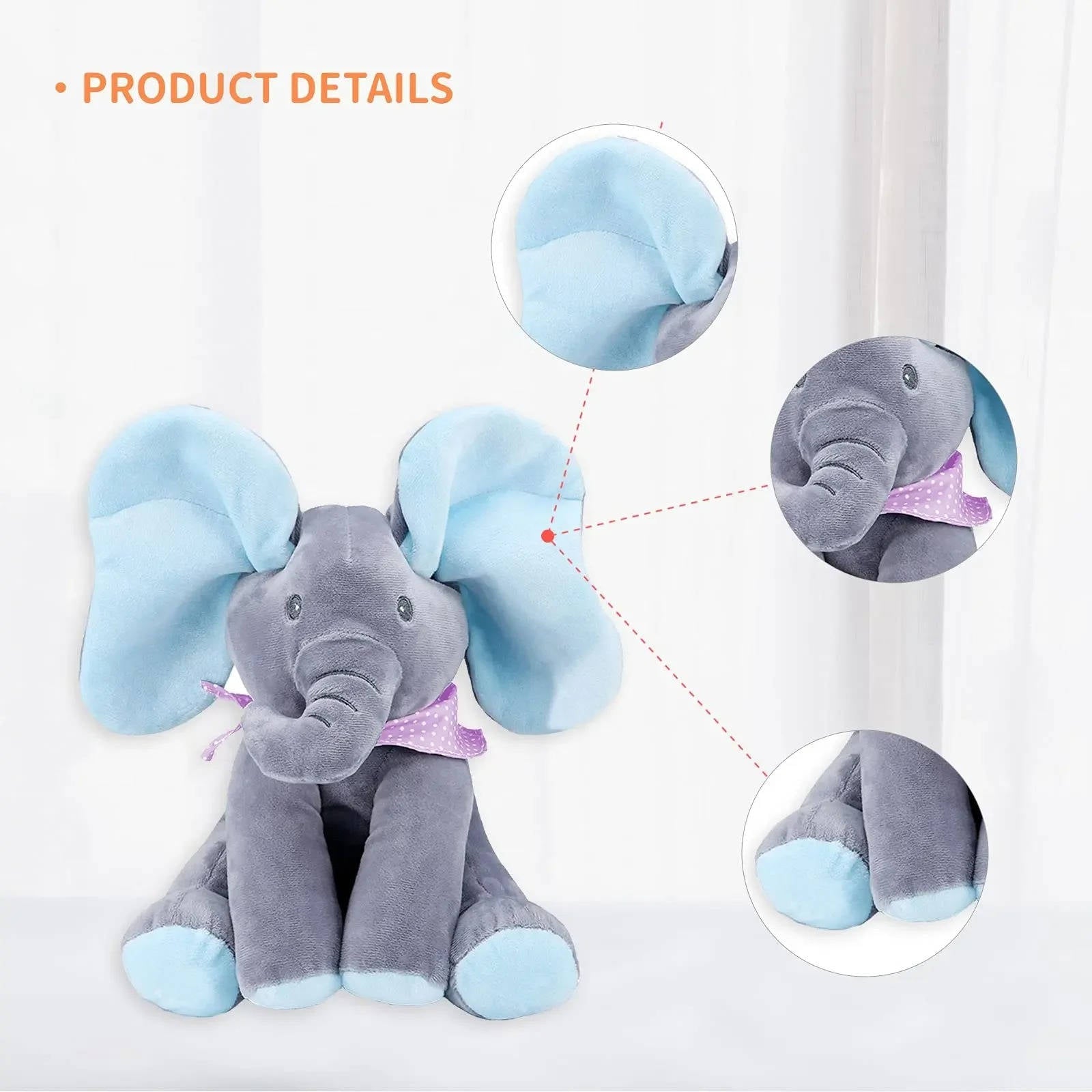 Peek a boo Talking Elephant toy - TRENDVYO