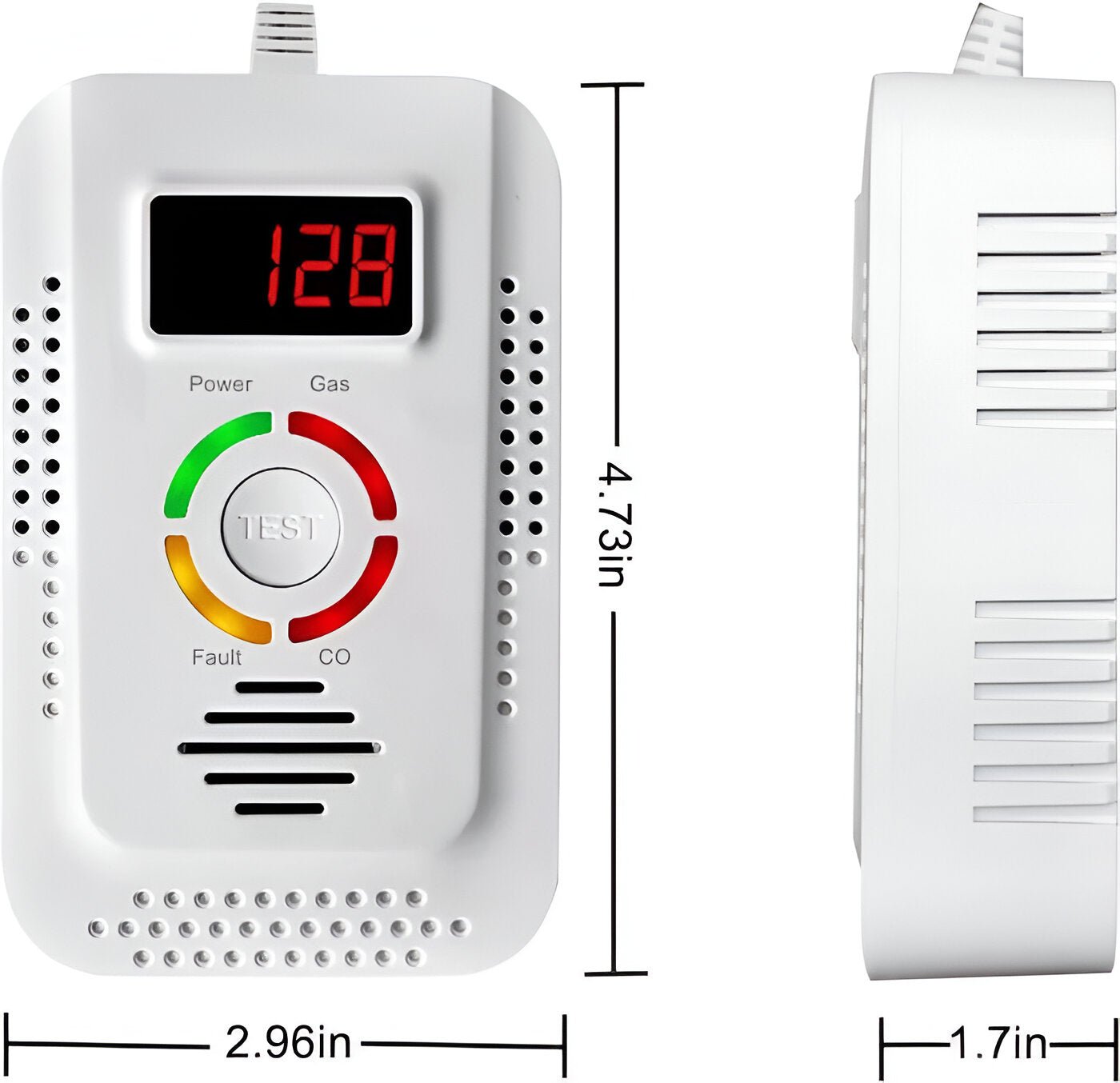Plug-In Household Gas and CO Detection Unit - TRENDVYO