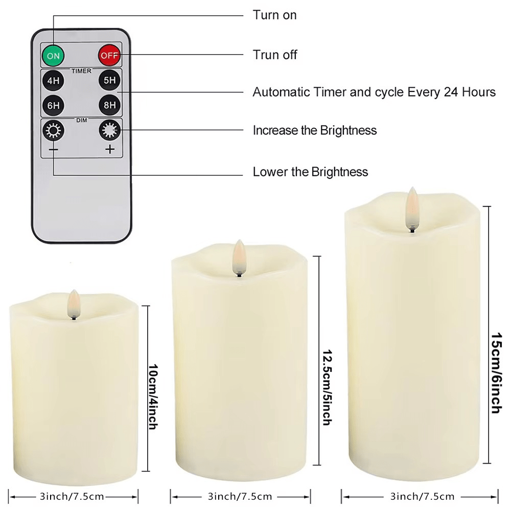 Realistic Flameless Candles With Remote - TRENDVYO