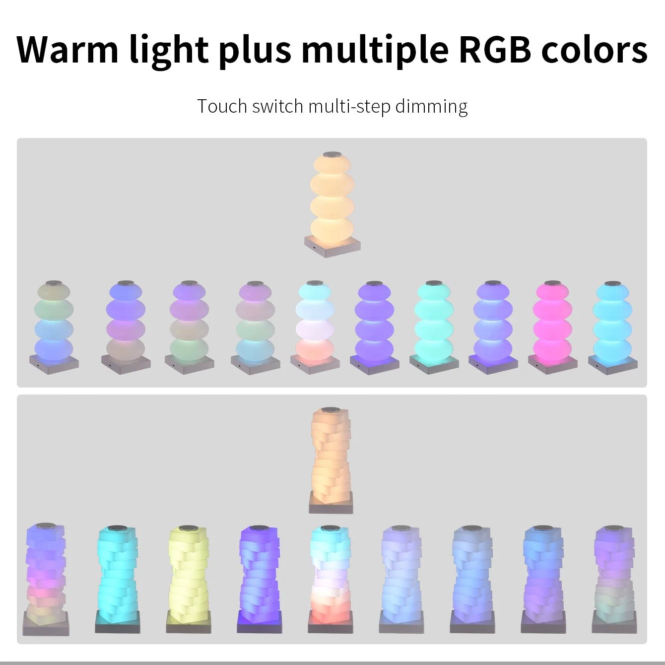 RGB LED Bedside Lamp with Touch Control - TRENDVYO