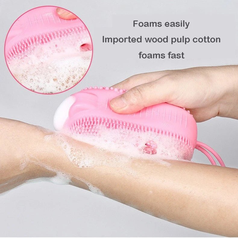 Silicone Body Scrubber with Soap Dispenser - TRENDVYO