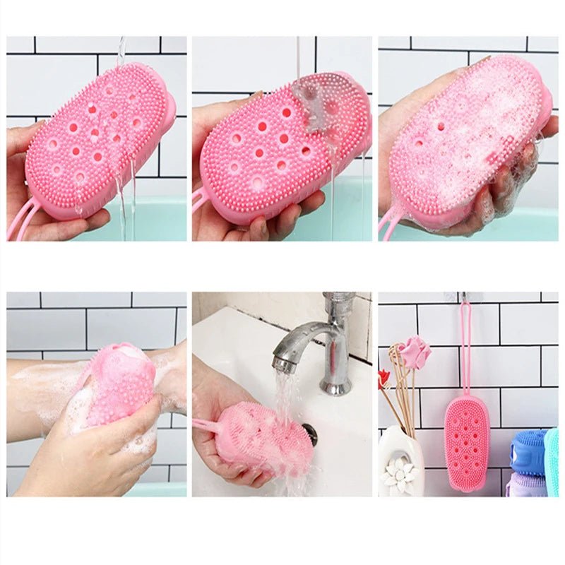 Silicone Body Scrubber with Soap Dispenser - TRENDVYO