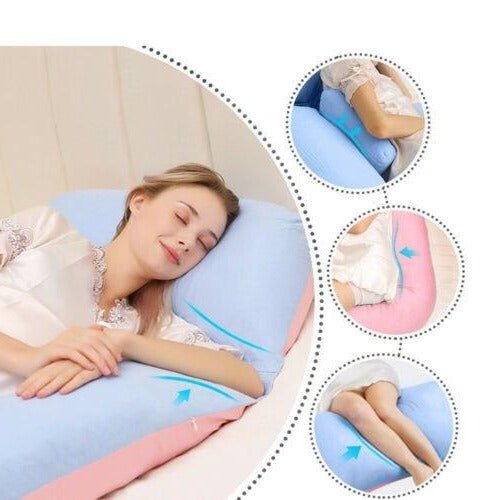 Sleeping Full Support Body Pillow - Ergonomic Design For Pregnancy, Shoulder & Back Pain - TRENDVYO