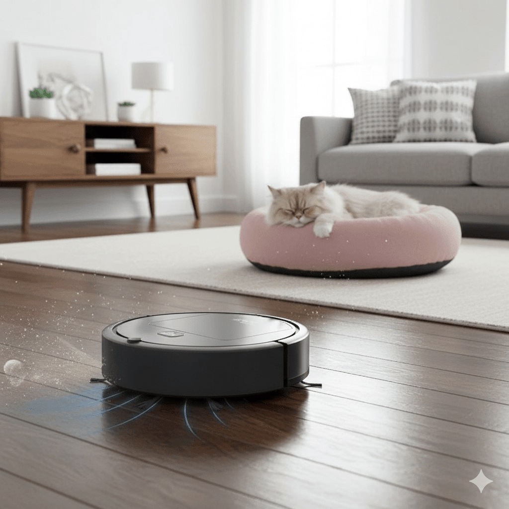 Smart robot vacuum cleaner with ultra-quiet cleaning and HEPA filtration - TRENDVYO