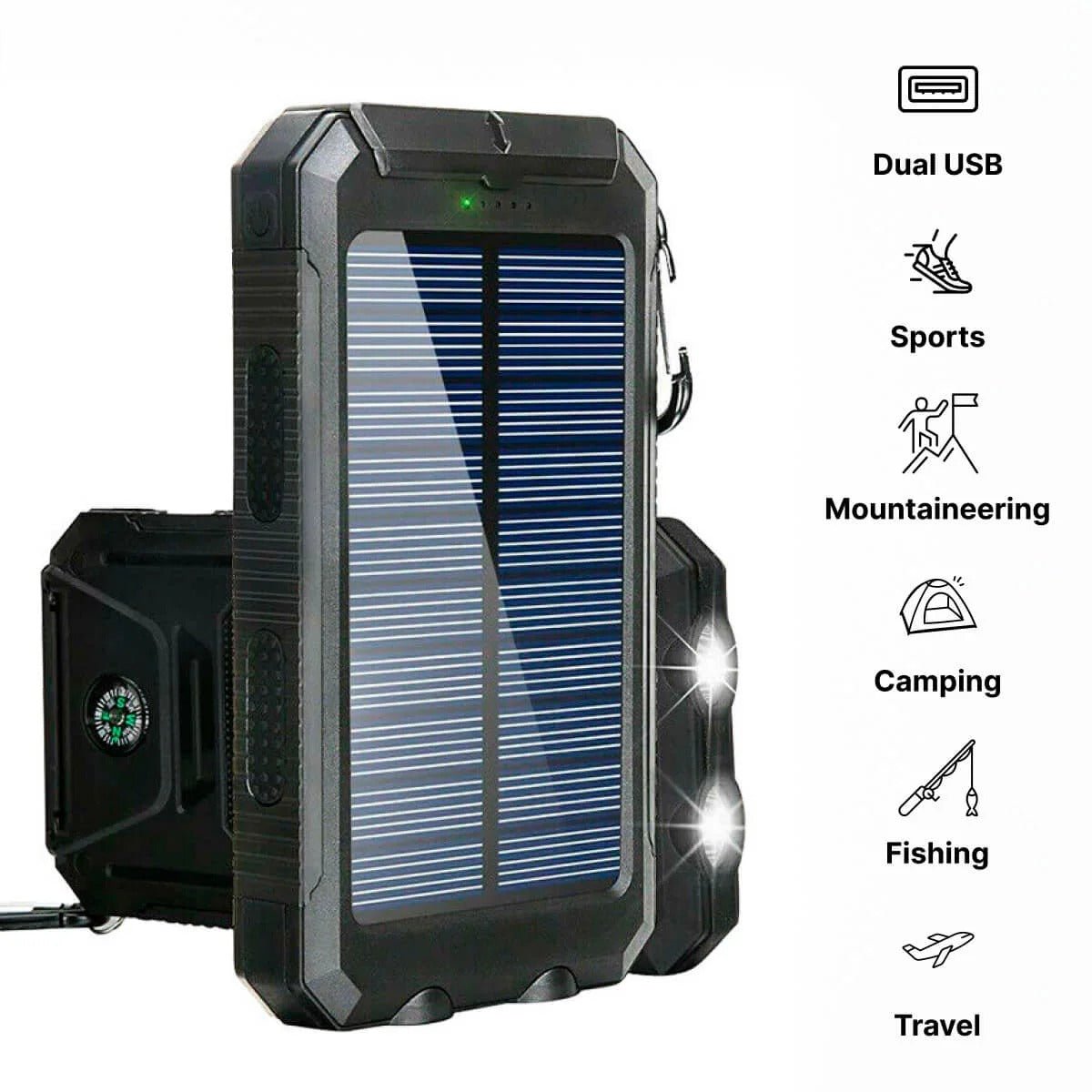 Solar Charger Waterproof Power Bank - TRENDVYO