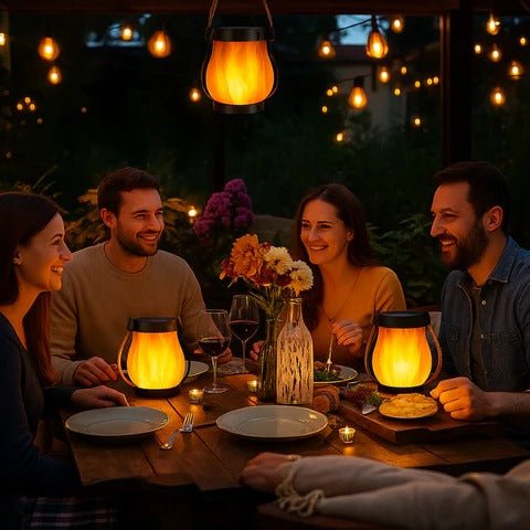 Solar Lantern with Flame-Effect Glow - TRENDVYO