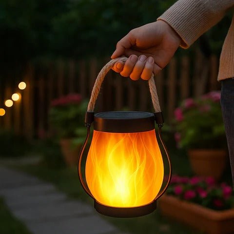 Solar Lantern with Flame-Effect Glow - TRENDVYO
