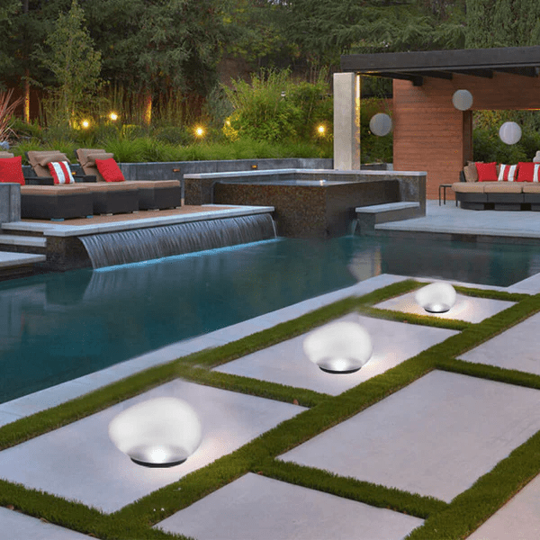 Solar Pebble ABS Sandblasted LED Outdoor Landscape Glass Light - TRENDVYO