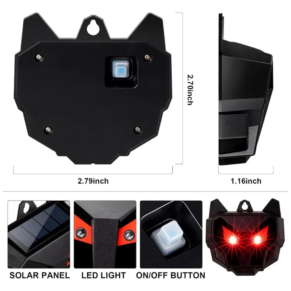 Solar Powered Outdoor Nocturnal Animal Repeller 2PCS - TRENDVYO