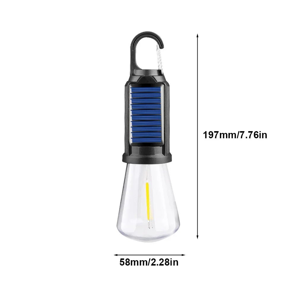 Solar Rechargeable Hooked Camping Light - TRENDVYO