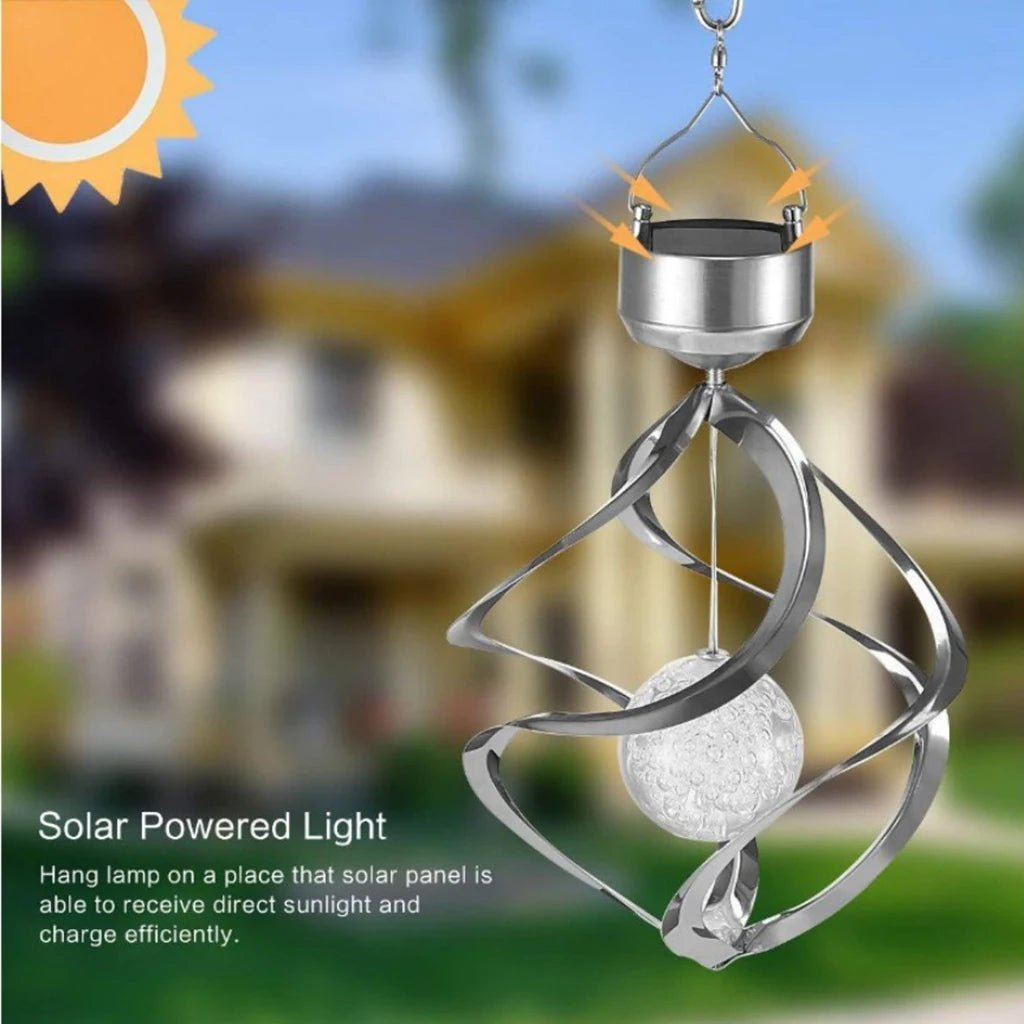 Solar Wind Chime Spinner LED Lamp - TRENDVYO
