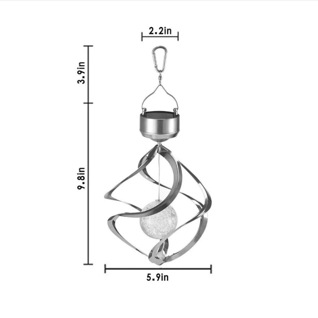 Solar Wind Chime Spinner LED Lamp - TRENDVYO