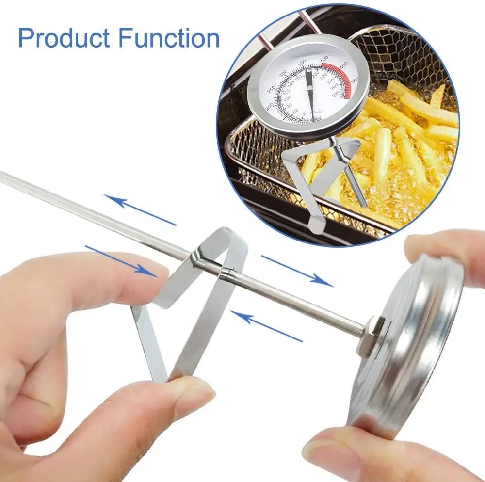 Stainless Steel Deep Fry Thermometer with Long Probe - TRENDVYO