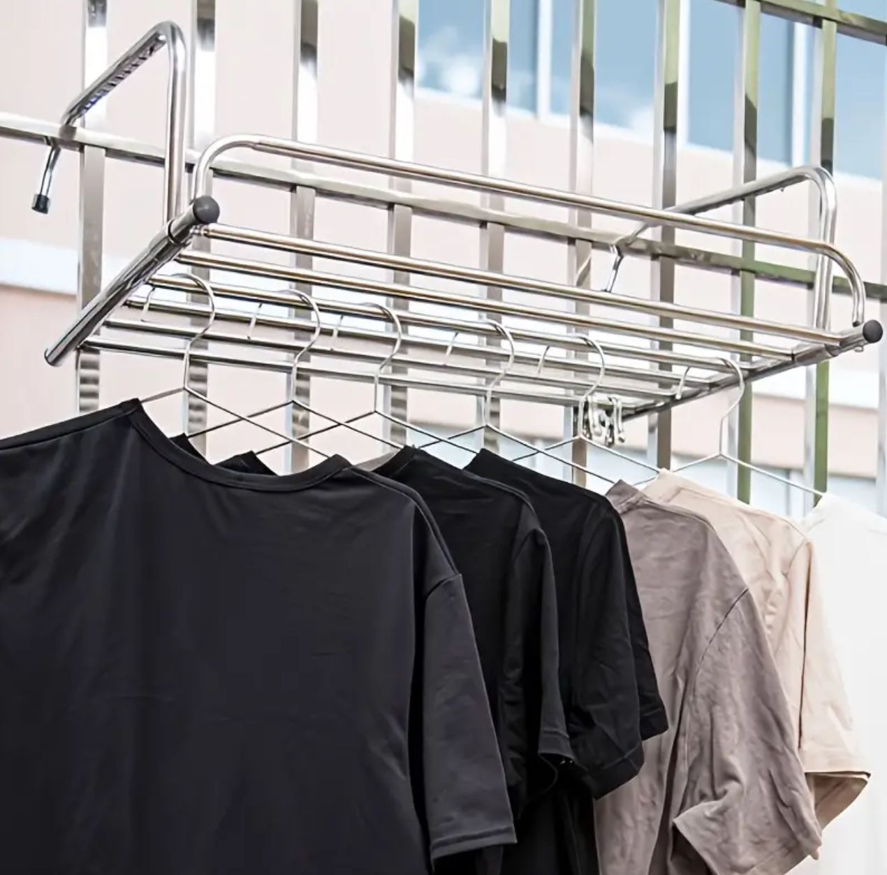 Stainless Steel Extendable Foldable Balcony Clothes Dryer - TRENDVYO