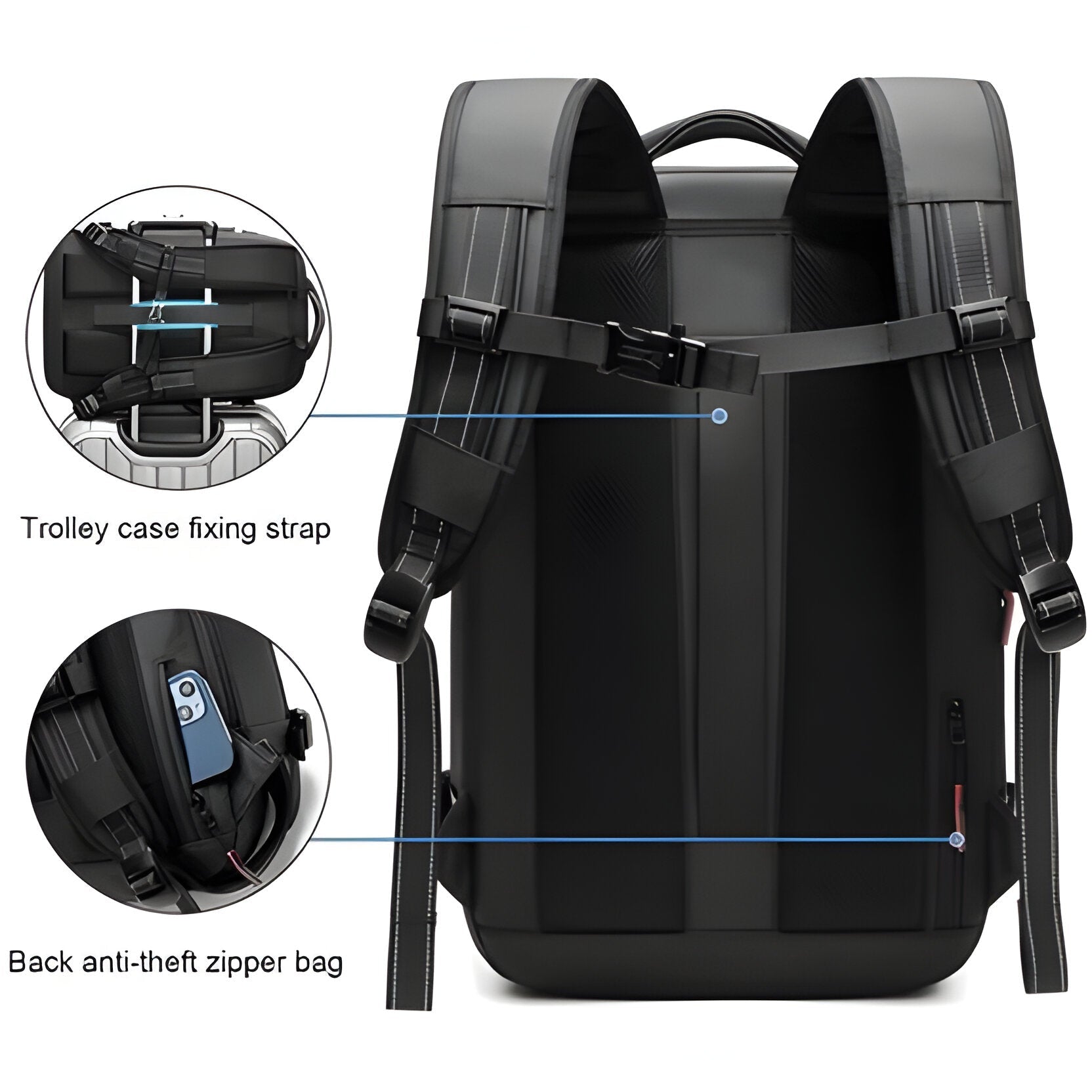 Structured Rucksack with Internal Compression System - TRENDVYO