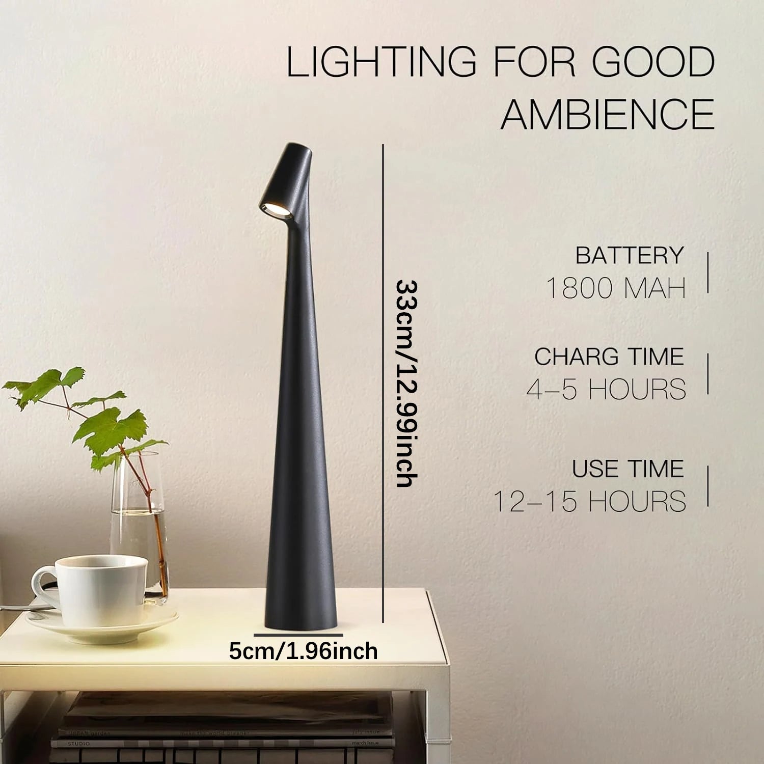 Touch Control Reading Light with Tri-Color Dimming - TRENDVYO