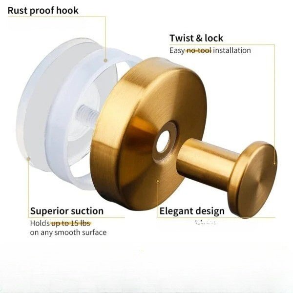 Twist-Lock Suction Cup Wall Hooks - TRENDVYO