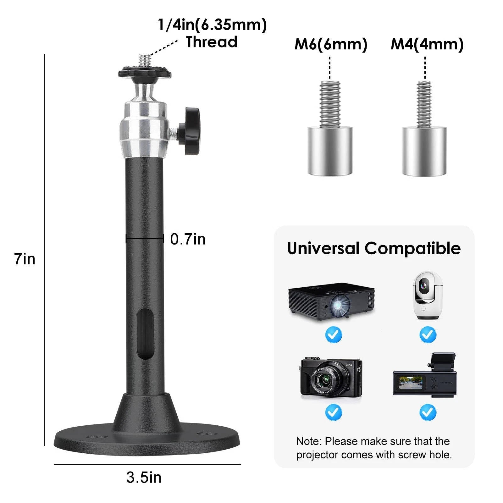 Universal Projector Ceiling Mount Kit - TRENDVYO