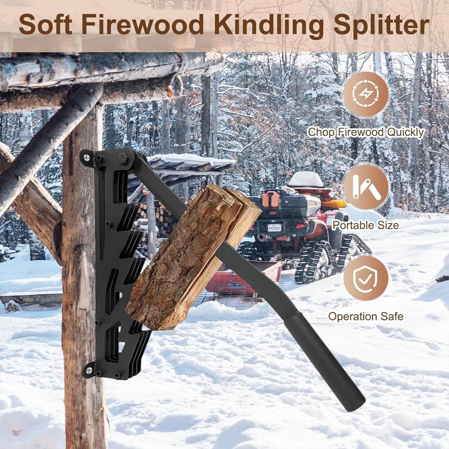 Wall Mounted Firewood Kindling Splitter - TRENDVYO