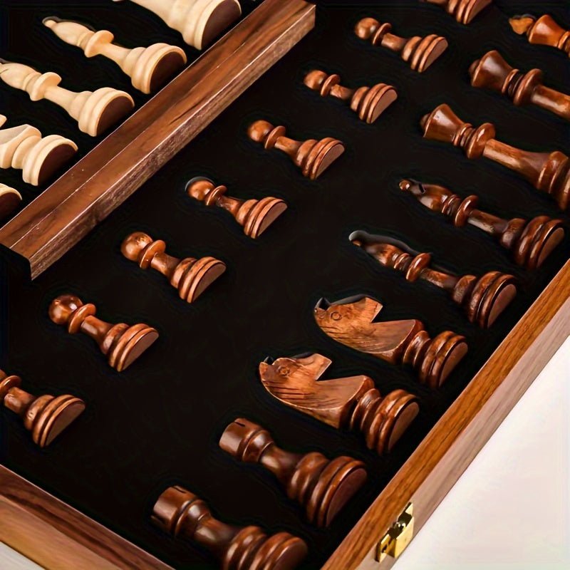 Wooden Chess Set - Perfect for Home and Travel - TRENDVYO
