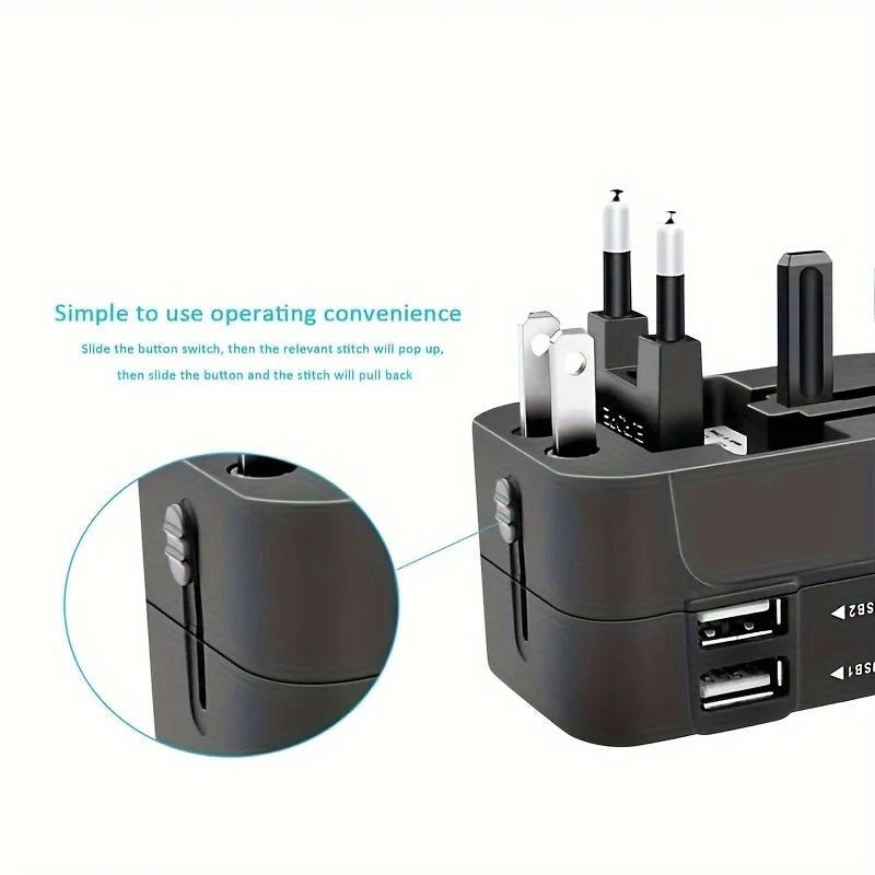 Worldwide Travel Adapter with Dual USB Charging Ports - TRENDVYO