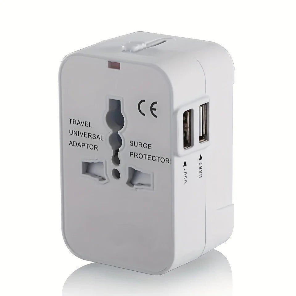Worldwide Travel Adapter with Dual USB Charging Ports - TRENDVYO